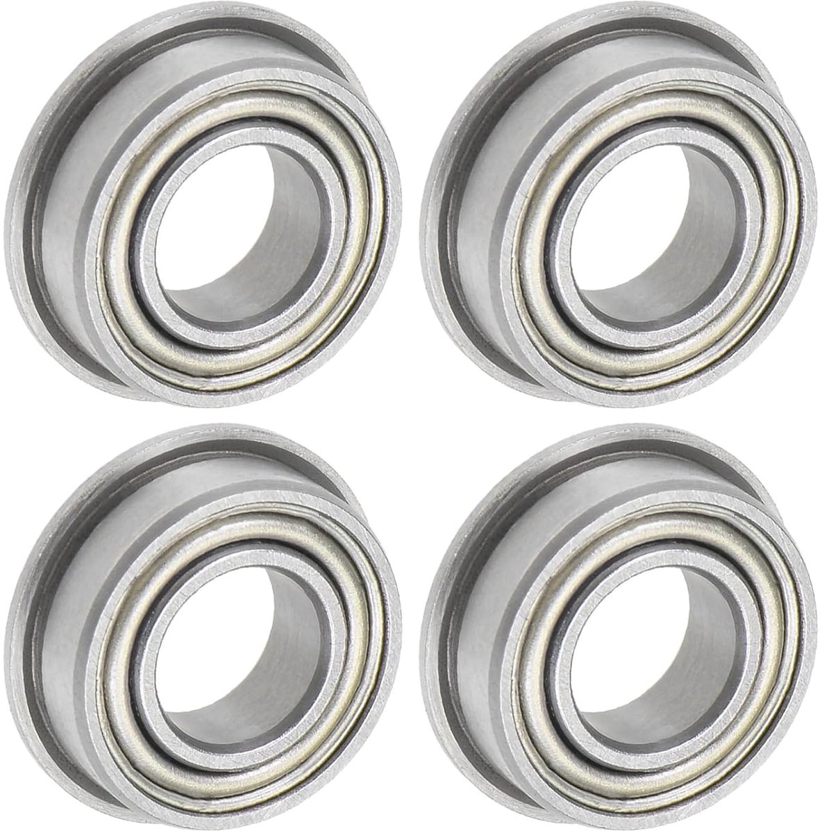 Lagers 6x12x4mm Dubbel Afgeschermd Chroom Staal Flens Lager 4 stuks