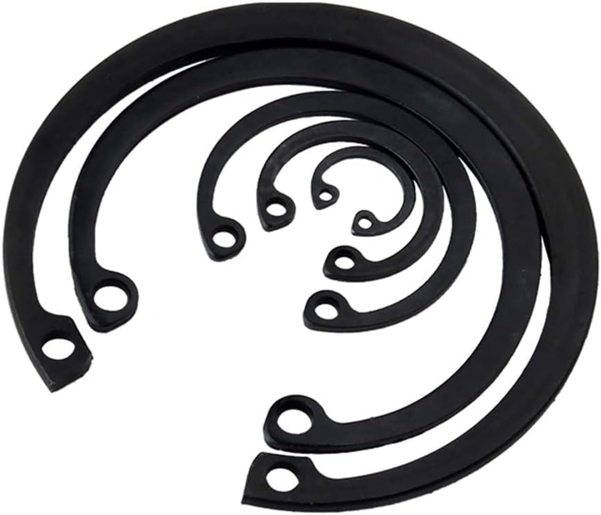 Borgring, borgringen, C-clip borgring, mangaan staal, zwart, 26mm, 40 pcs