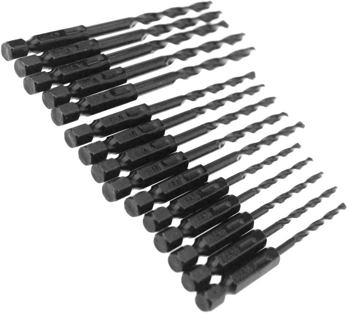 3 mm/4 mm/5 mm 1/4 Inch Zeskant Schacht Hss Hoge Snelheid Staal Boren 15 Stuks