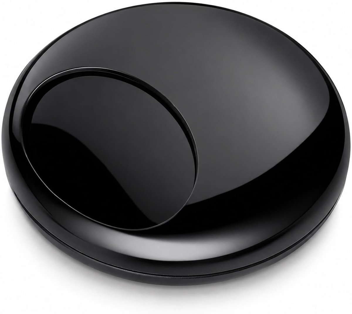 Asbak voor buiten, asbak met deksel, tafelafvalemmer, mini-vuilnisemmer met draaideksel, A5 melamine, zwart, voor balkon, kantoor, terras