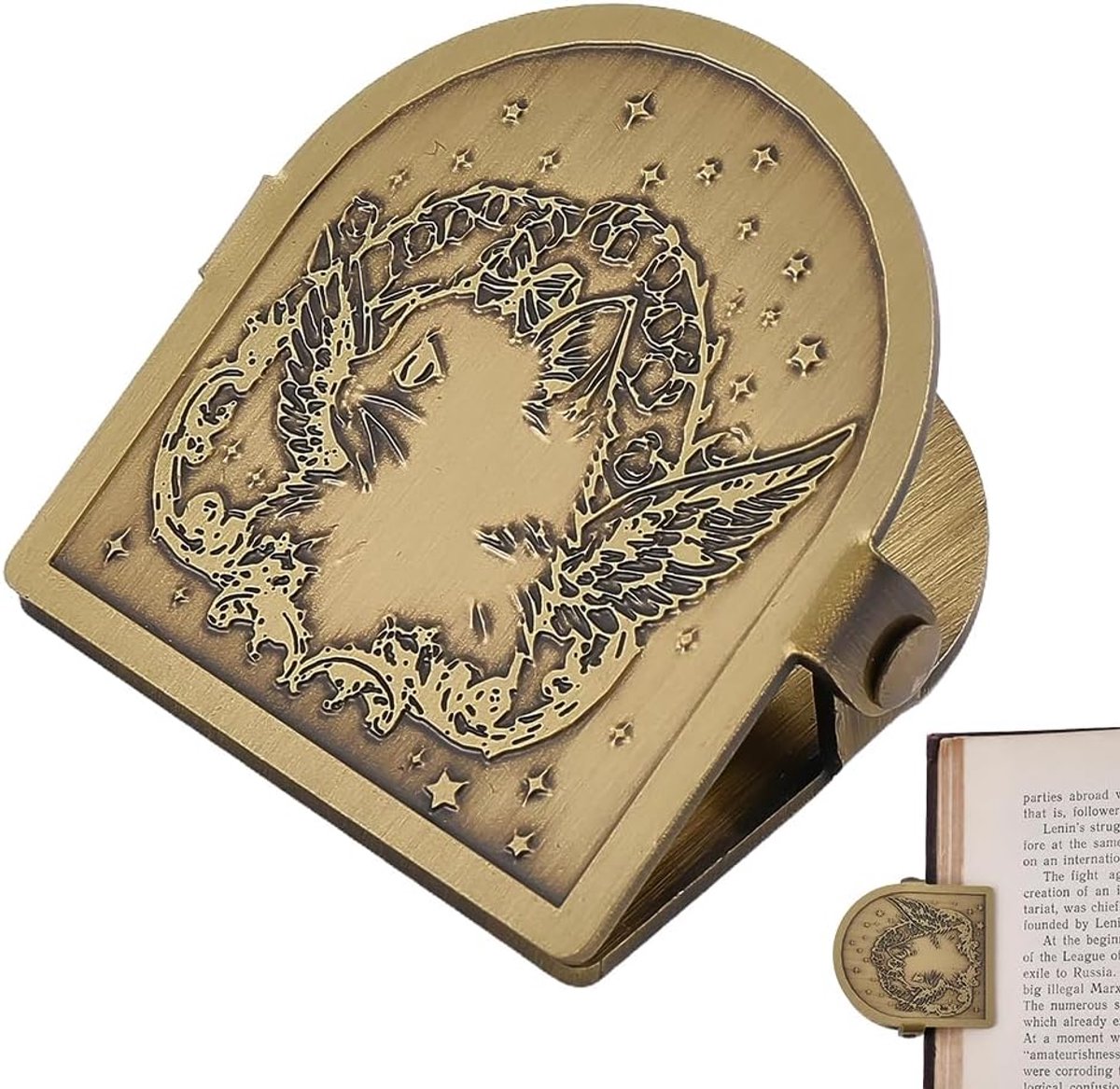 Metalen boekenklemmen met kattenvleugels vintage dagboek notitieboek schattig kitten messing decoratieve map document houder bladwijzer voor planner documenten