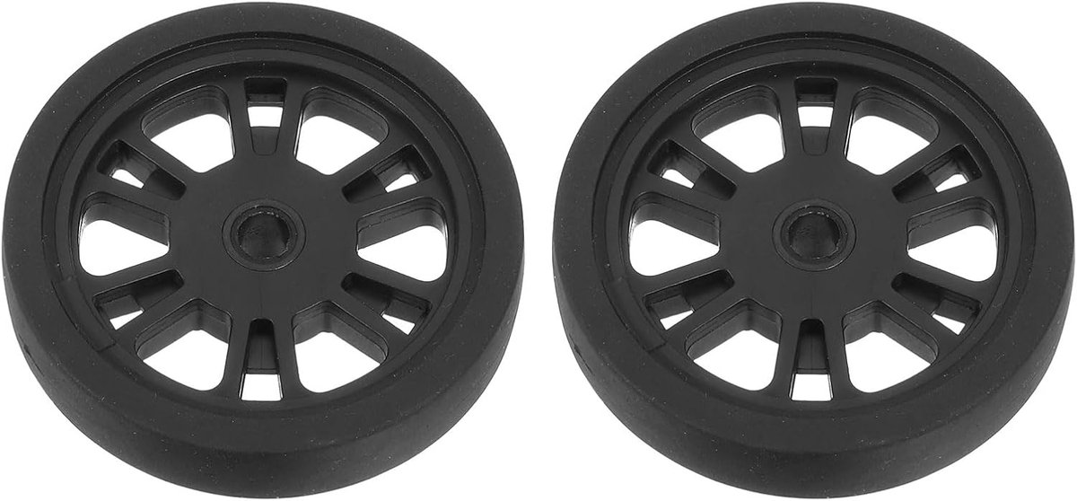 Kofferwielen, 2 stuks, 60 mm x 14 mm, vervangende kofferwielen, doe-het-zelf reparatie, spinner, wiel, kofferaccessoires, draaiwielen, grijs
