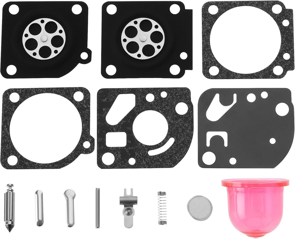 idea 1 set carburateurreparatieset compatibel met McCulloch Trim Mac grastrimmer TM 210 ZAMA RB-73 RB73 voor thuis tuinieren en tuinonderhoud