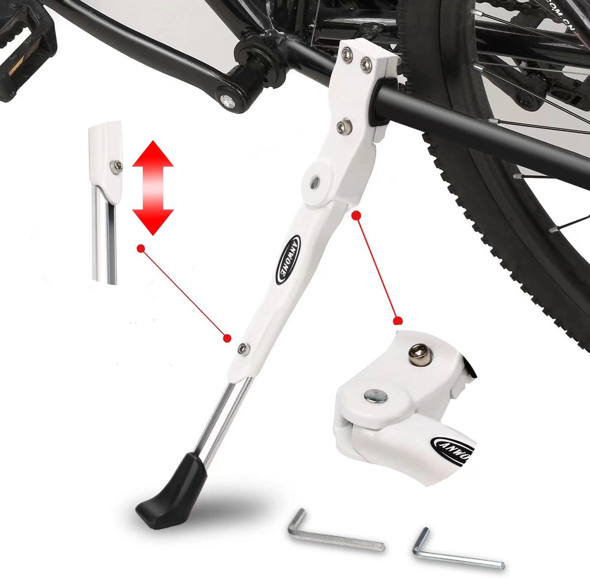 Fietstandaard hoogte verstelbaar - aluminium legering - antislip rubberen basis - SnelShoppen