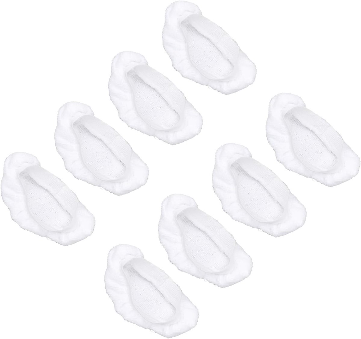 Stoommoppads - Microvezeldoeken - Vlekkeloos Reinigen - Set van 8 - Herbruikbaar - Wit