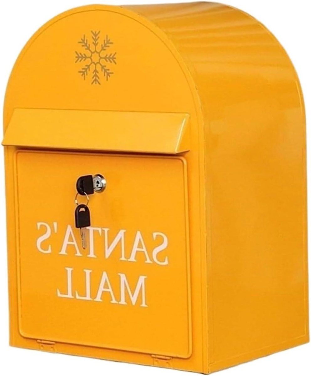 Brievenbus - Postbus Pakketbox - Post Veilig Opslaan - Waterdicht Ontwerp - 30x20x40cm - Geel