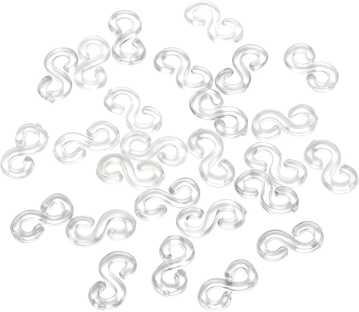 S Clips 600 Stuks - Transparante Plastic Bandclips - Duurzaam en Veilig - Perfect voor DIY Creaties - ShopVlot