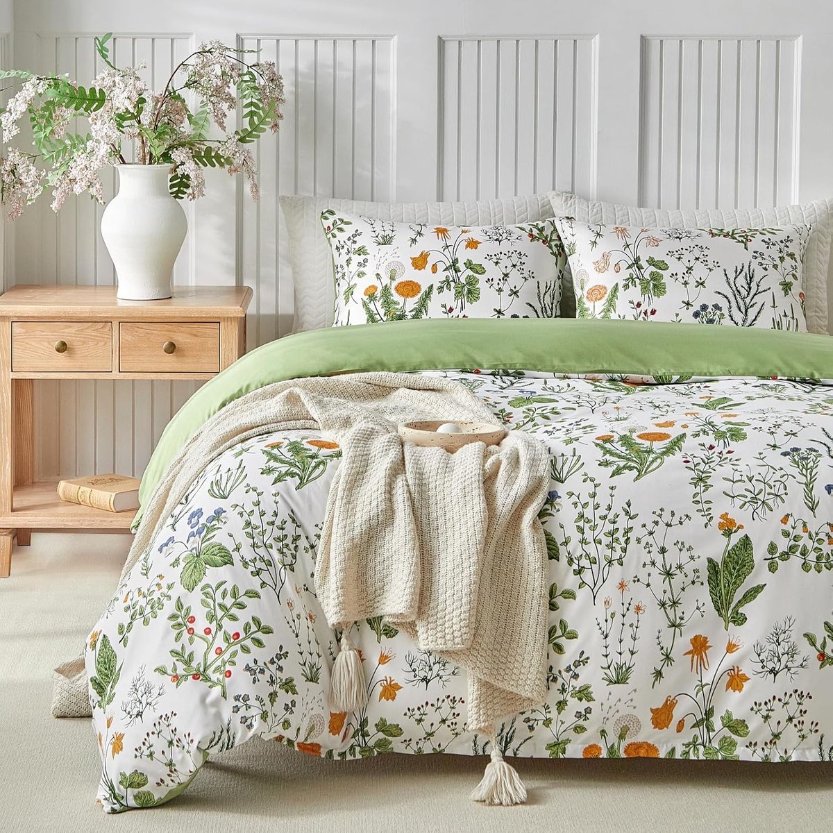 Dekbedovertrek 220x240 - bloemenmotief - 100% microvezel - frisse uitstraling voor je slaapkamer - ShopVlot