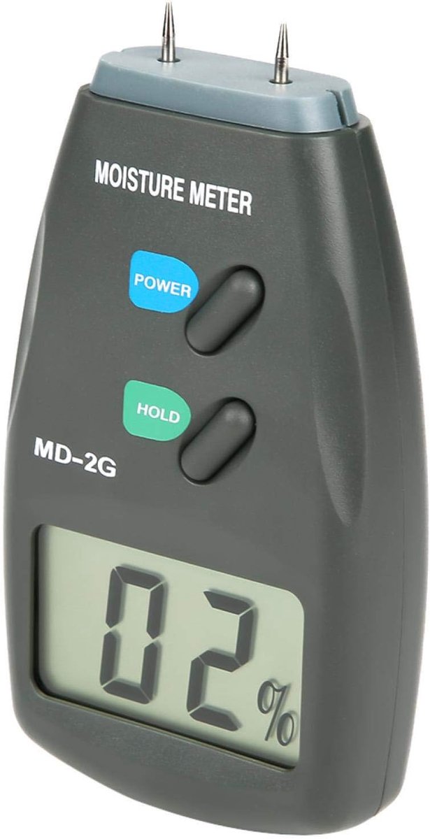 SnelShoppen - Digitale Houtvochtmeter MD-2G LCD 2-Pins Nauwkeurige Hout Hygrometer Vocht Tester voor Hout en Materialen - Snelle Reactie en Geheugenfu