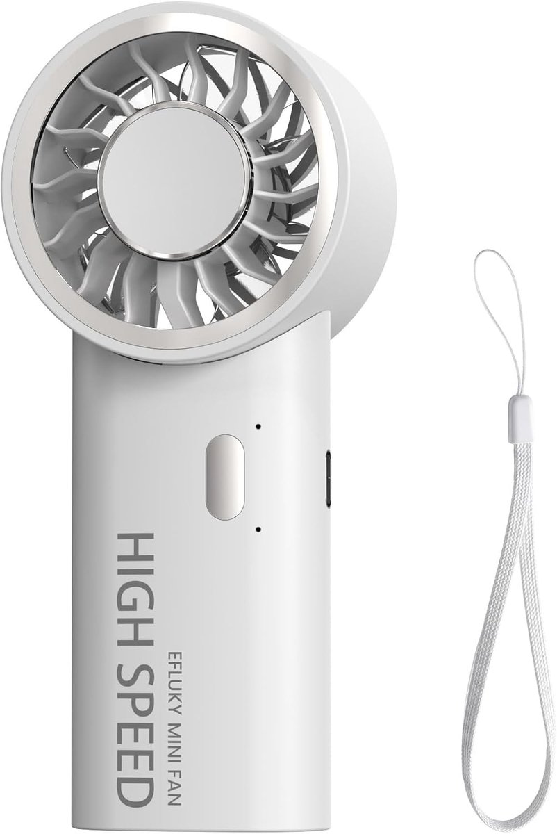 Handventilator - Mini met 5 snelheden - USB oplaadbaar - Ideaal voor thuis en onderweg - ShopVlot