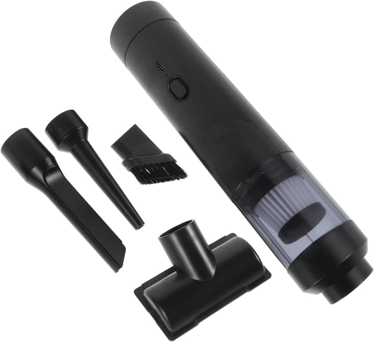 Draadloze Handstofzuiger - Mini Stofzuiger Auto - Auto Interieur Reinigen - Dubbele Nat-Droogfunctie - 27 cm Lengte - Zwart