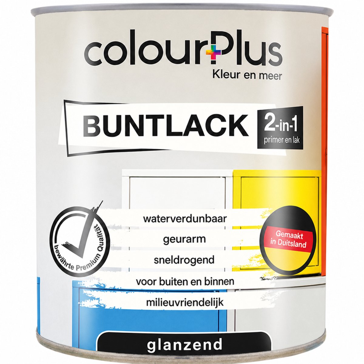 ColourPlus Lakverf - Dekkende Verf - Acrylverf - 2-in-1 - Weerbestendig - Glans - Notenbruin - 750ml