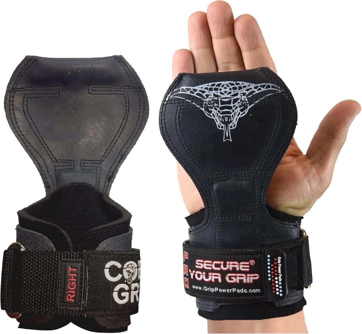 Gewichthefgrepen Grip Power Pads PRO - Heavy Duty met neopreen polssteun - Comfortabel en veilig tillen - ShopVlot