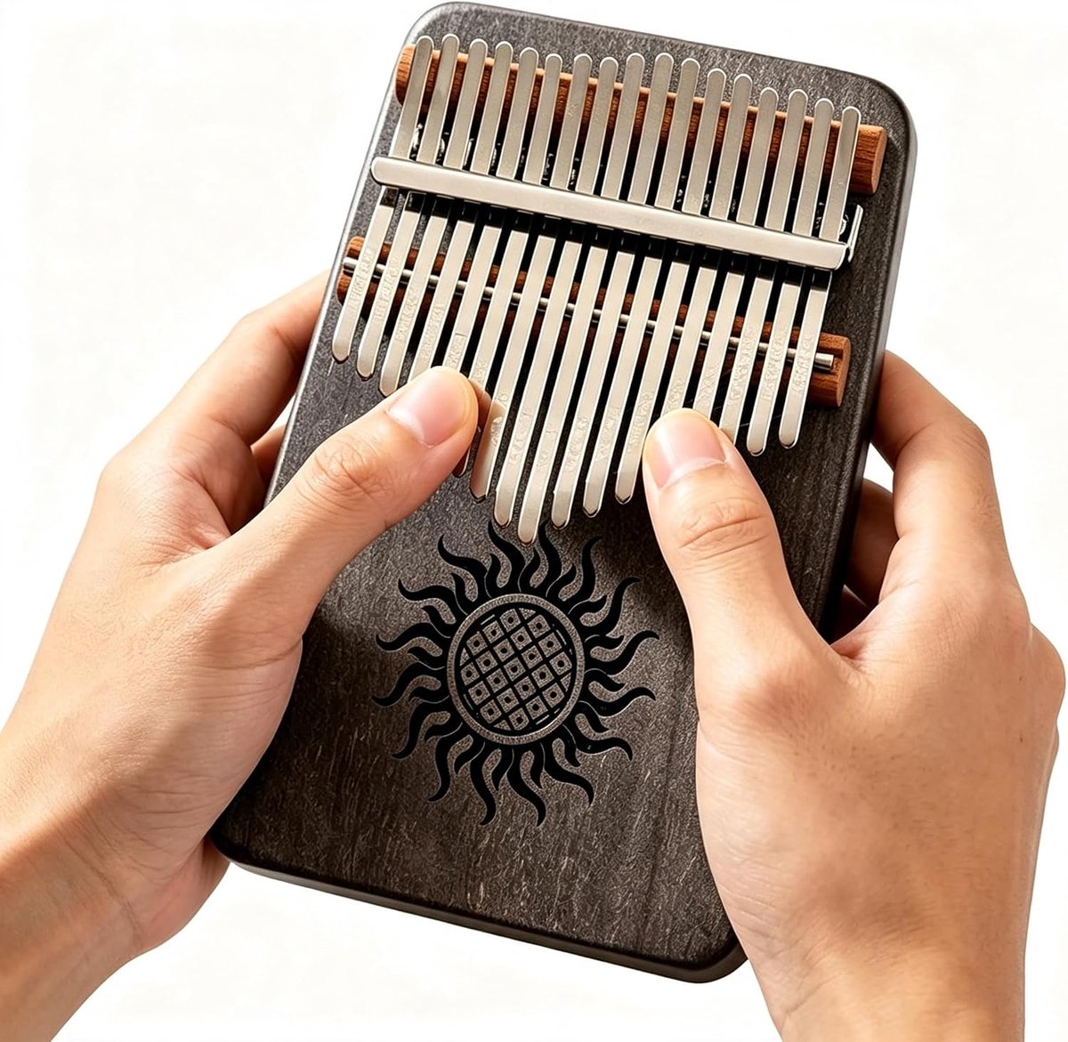 Kalimba 17 toetsen duimpiano - Massief hout - Helder geluid - Draagbaar instrument voor beginners - SnelShoppen