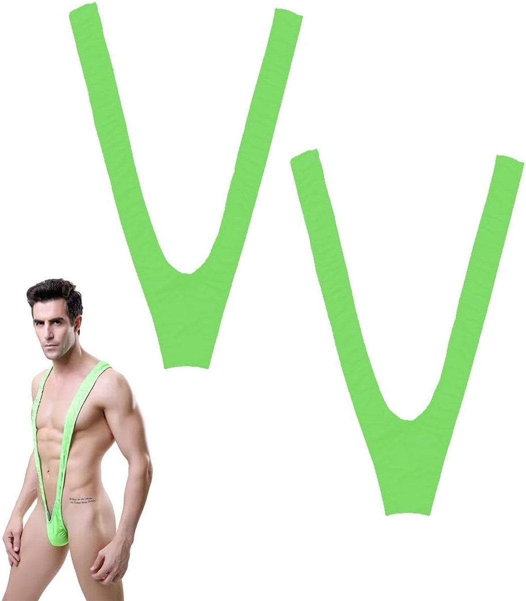 Mankini-kostuum heren - eenheidsmaat - groen - sexy ontwerp voor opvallen - SnelShoppen