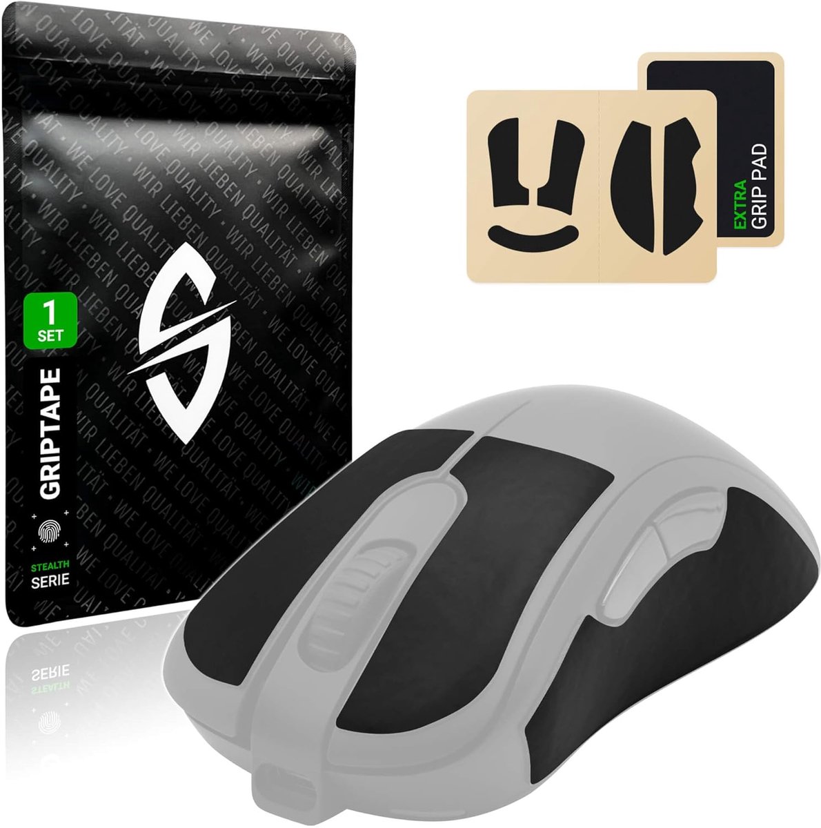 Grip Tape Set voor Gaming Muis - Ultra-Dun 0.5mm - Zelfklevend en Restvrij - Verbeterde Grip voor Gamers - SnelShoppen