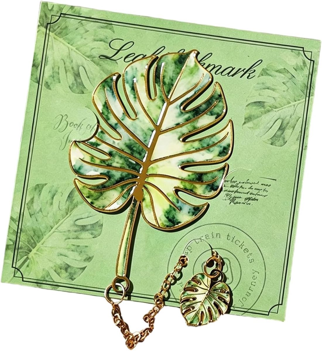 Bladwijzer monstera-blad - metalen bladwijzer - gepersonaliseerd ontwerp - uniek cadeau voor vrienden - SnelShoppen