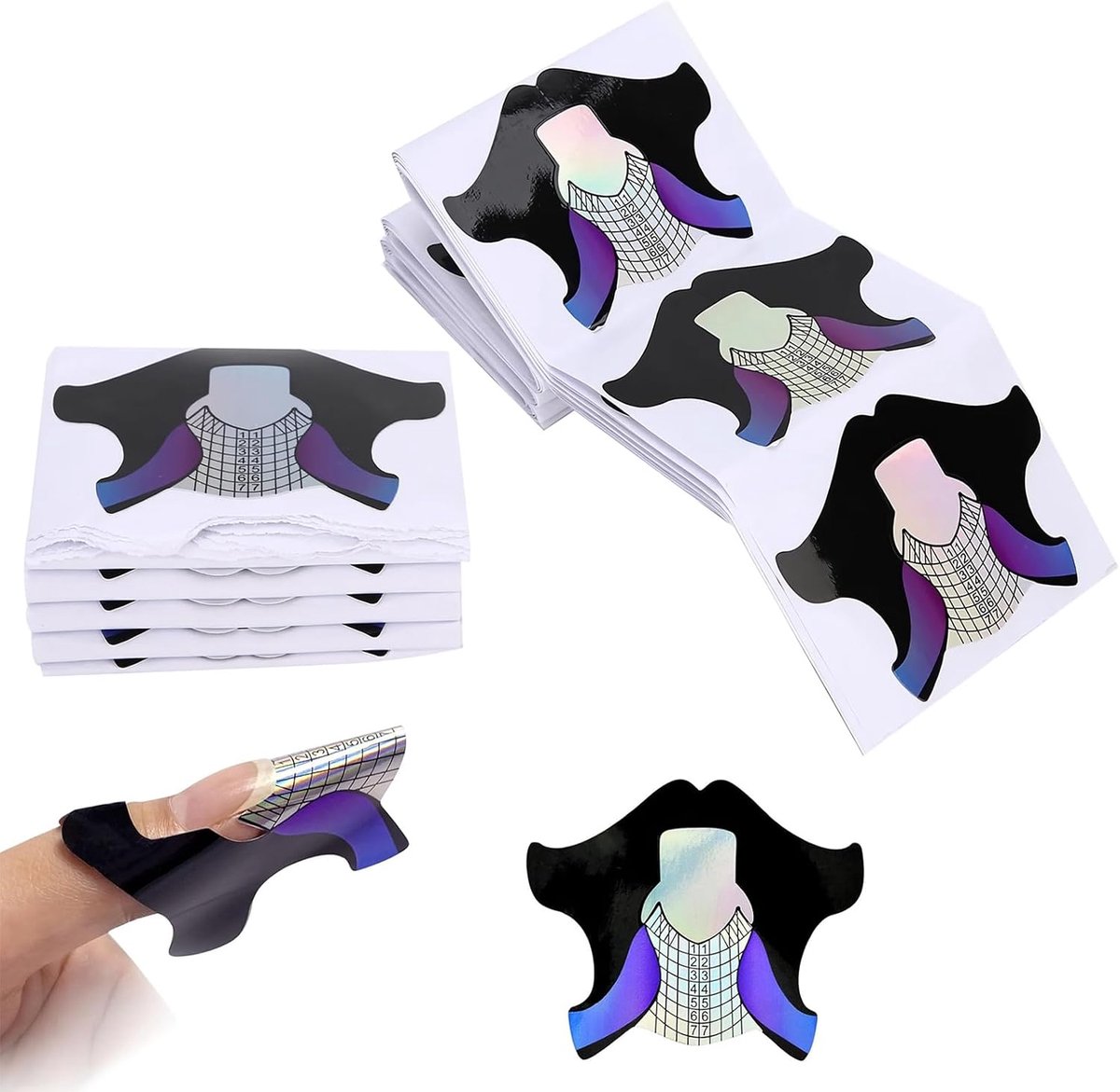 Zelfklevende Nagelsjablonen 200 Stuks - Hoogwaardige Nagelsjablonen - Perfect voor Nagelverlenging - SnelShoppen