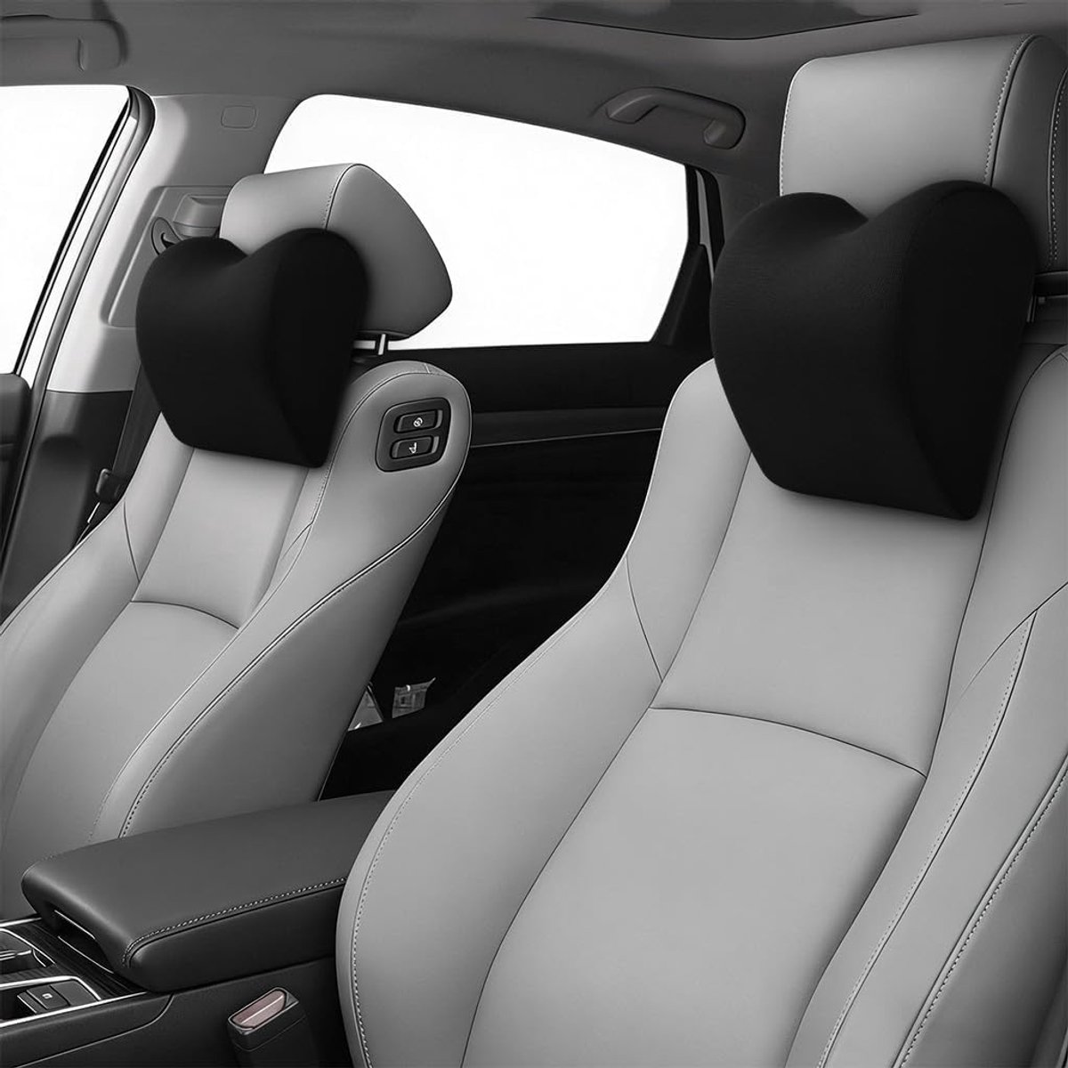Auto Nekkussen 2 Pack - Zacht Kussen - 100% Visco Elastic Foam - Verlicht Nekdruk tijdens Autorit - SnelShoppen