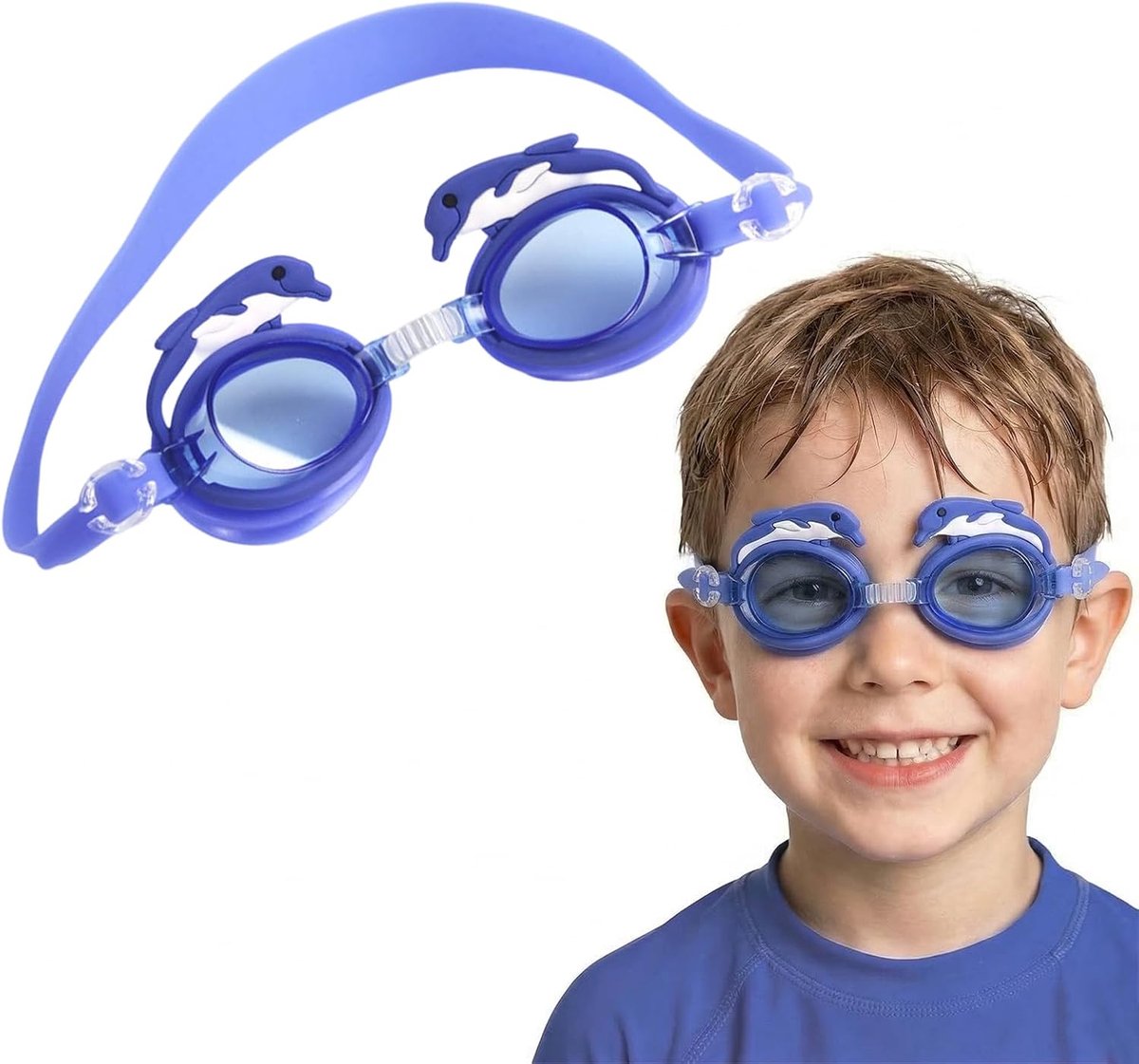 Zwembril voor kinderen 4-10 jaar - PC-glazen - anti-condens en UV-bescherming - perfect voor zwemplezier - SnelShoppen