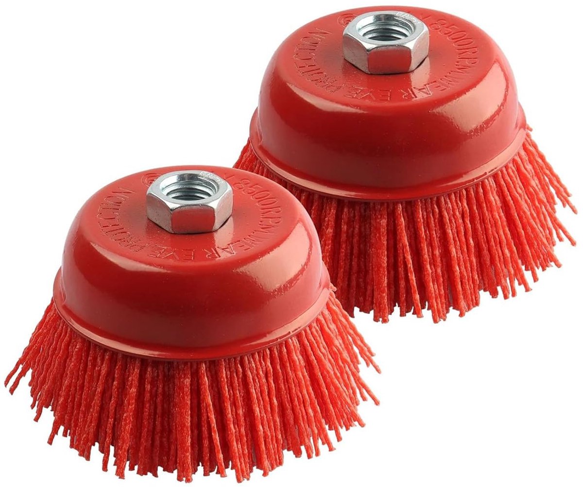 Cupborstel 3 Inch - Nylon - Voor roestverwijdering - Geschikt voor verschillende slijpmachines - SnelShoppen