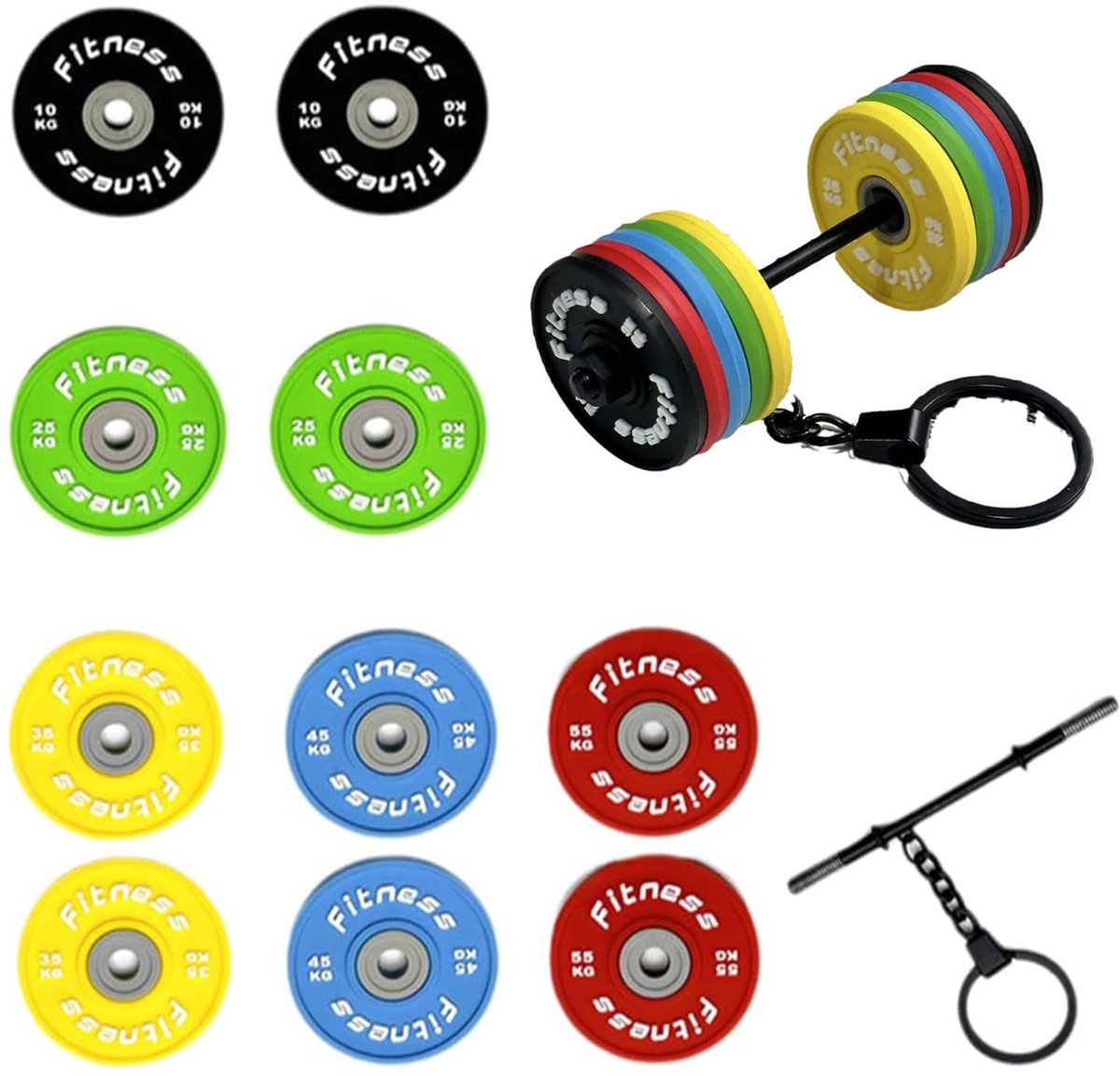 Mini-sleutelhanger halters - fitness sleutelhanger - sportaccessoire - cadeau voor fitnessliefhebbers - ShopVlot