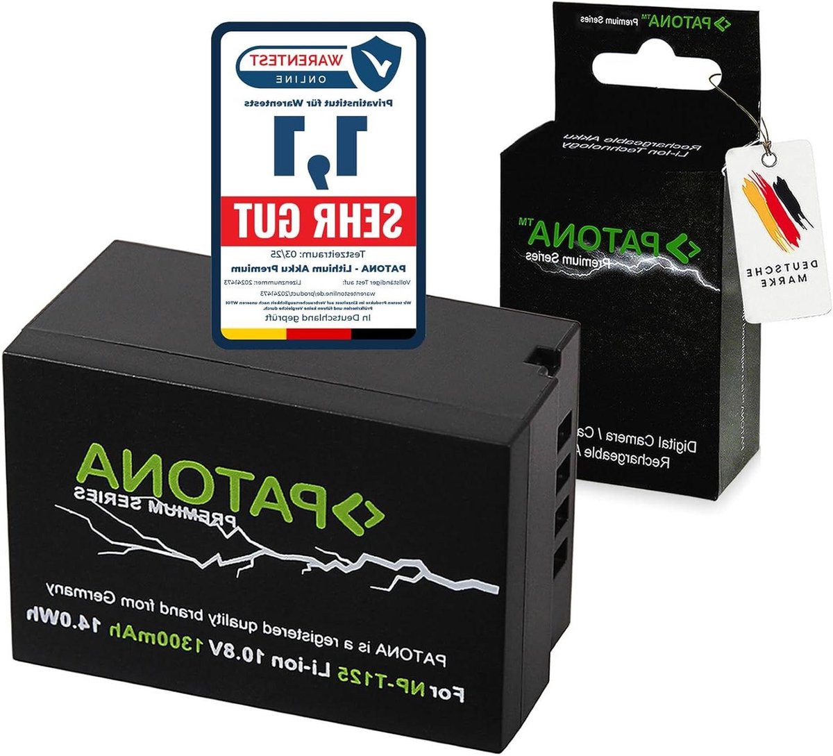 Camera Accu - Batterij Camera - Fotograferen Onderweg - Hoge Cyclusstabiliteit - 1300mAh - Zwart