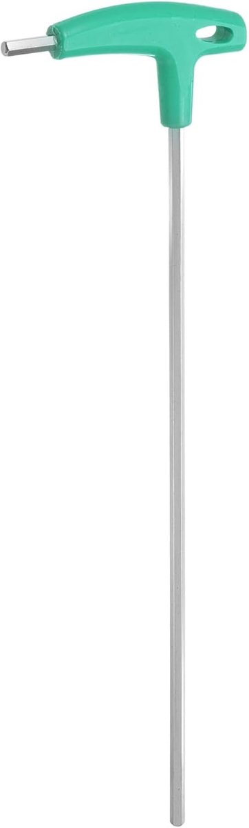 Dubbele eindsleutel met T-greep, 12,4 inch, arm 6 mm, metrische inbussleutel van koolstofstaal, met plat uiteinde, voor het onderhoud van het huishouden en de auto-industrie