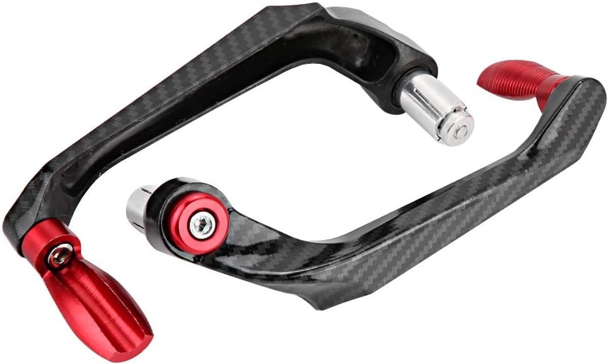 hefboombeschermers, universele motorfiets stuur rembeschermer 7/8 inch aluminiumlegering (rood)
