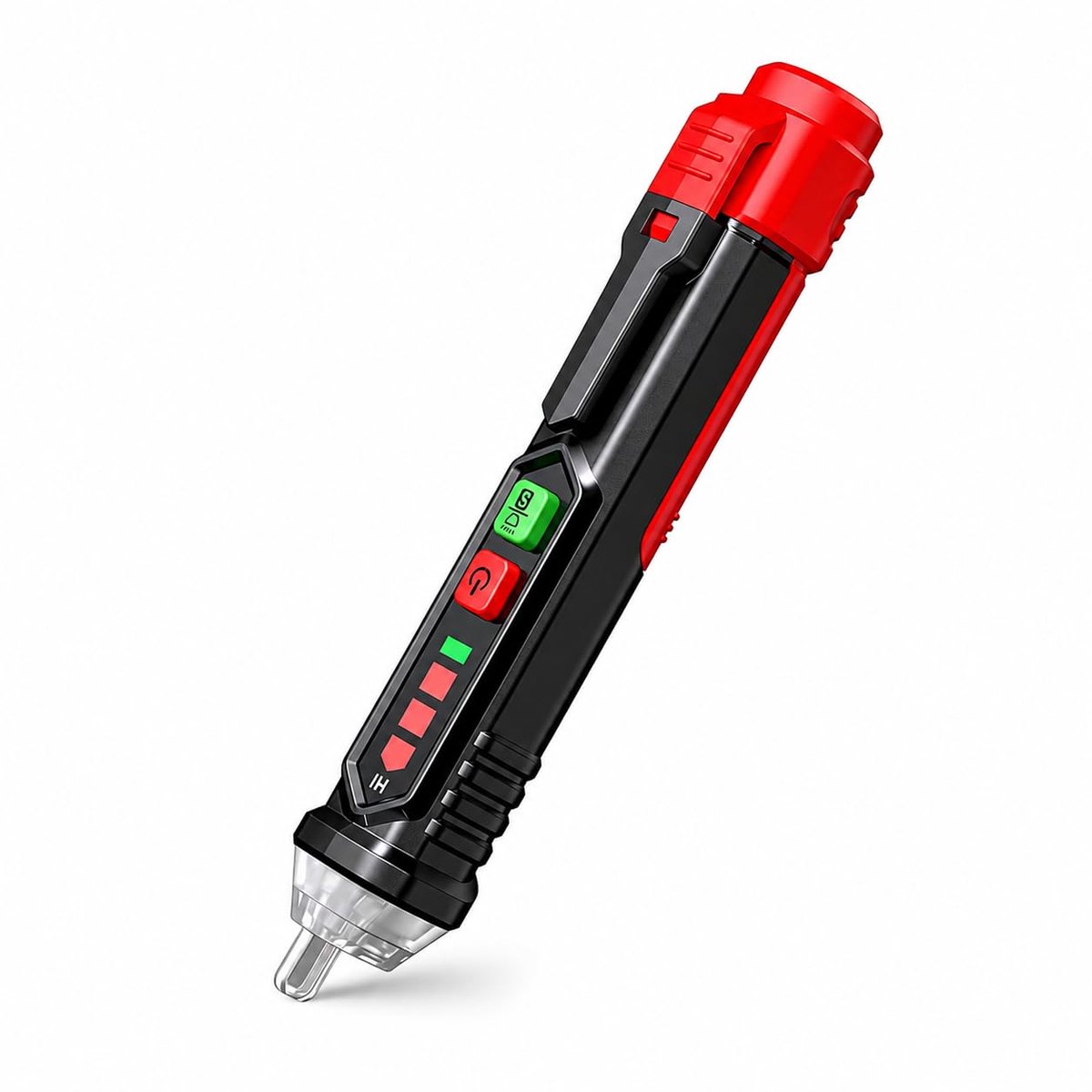 Professionele contactloze fasector 12 V/48 V-1000 V, dubbel gevoeligheidsbereik instelbaar, geluidssignaal en helder, spanningszoeker voor live/nul