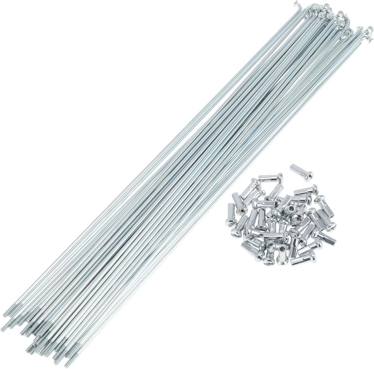 Spaken 269mm Fiets Wiel Spaken Gegalvaniseerd Koolstofstaal Zilver Tone