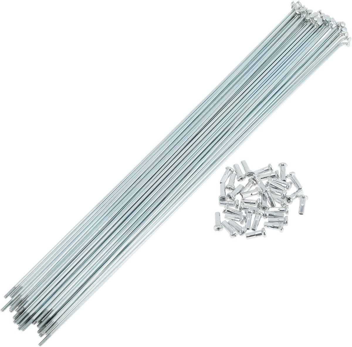 Spaken 293mm Fiets Wiel Spaken Gegalvaniseerd Koolstofstaal Zilver Tone