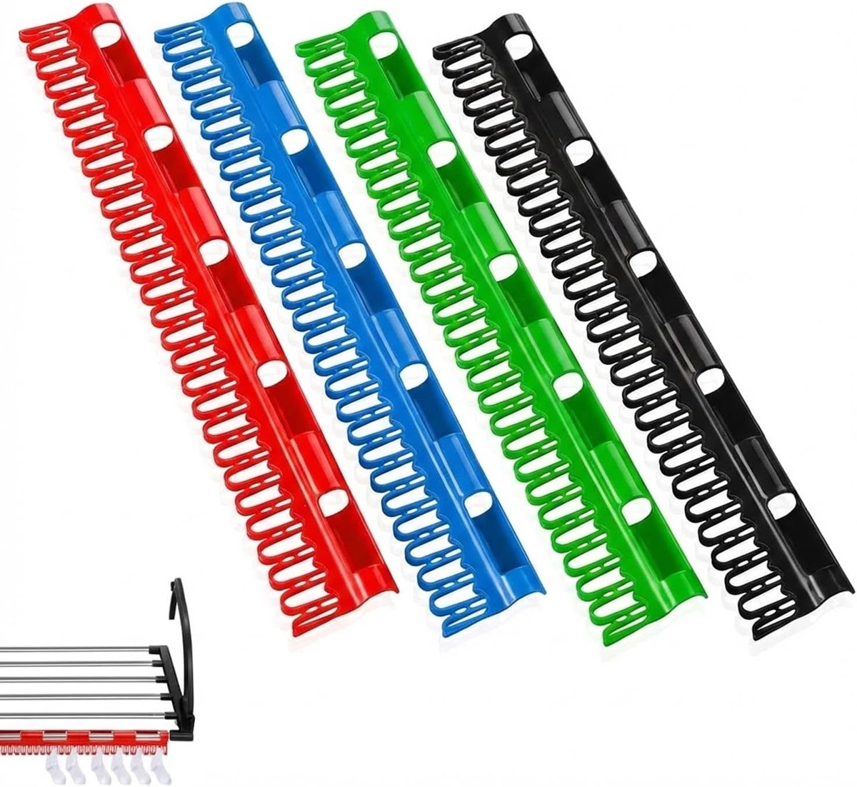 4 stuks sokkenhouders, wasrek, plastic sokkenhouder, wasrek, sokkenhouders, sokkenklemmen voor wasmachine en droger, sokkendroger voor het ophangen van sokken en ondergoed