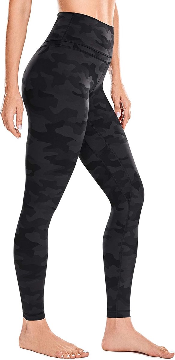 Leggings voor dames, 28 inch - Yogabroek met hoge taille en volledige lengte | Slanke, fatsoenlijke compressie, training, interieur trekkoord, broek voor vrouwen