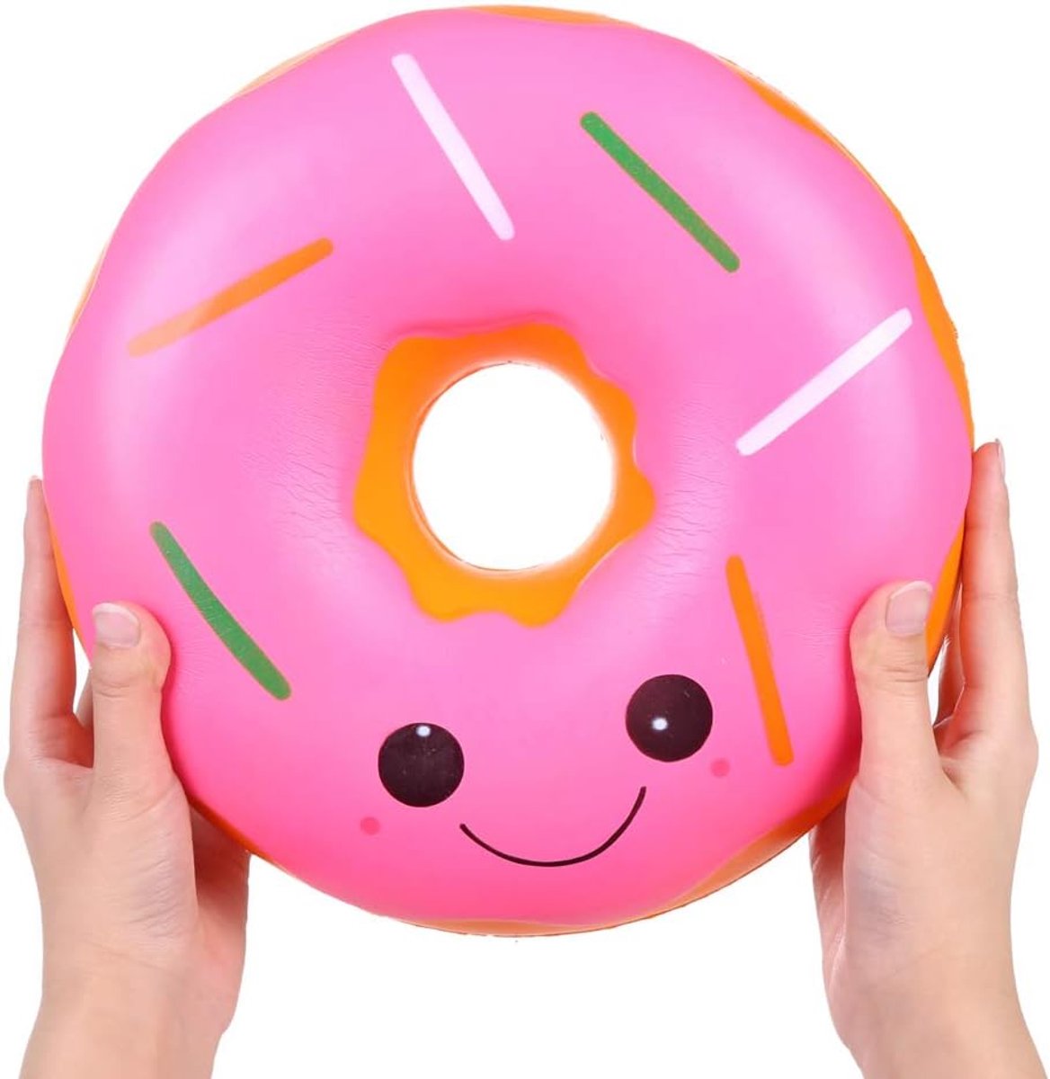 Squishies Giant Jumbo Donut Jumbo Slow Rising Scented Super Soft Squeeze Squishy Food Toys Stress Relief Gift Collection (Roze)