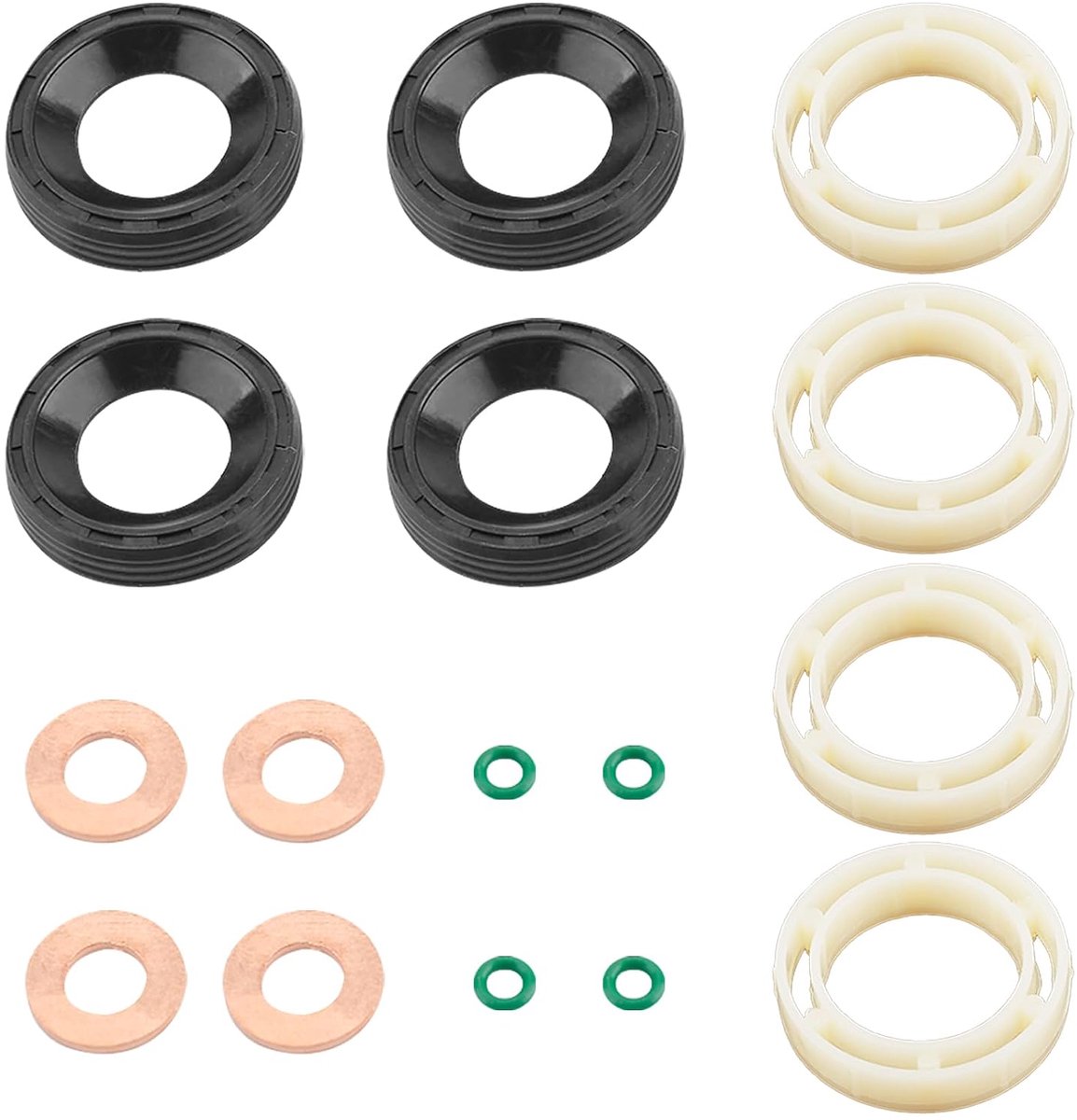 Injector Afdichtingsset Diesel Injector O-Ring Kit Afdichtring Sluitringen Kit voor BMW MINI Peugeot Ford Citroen #198185 198299