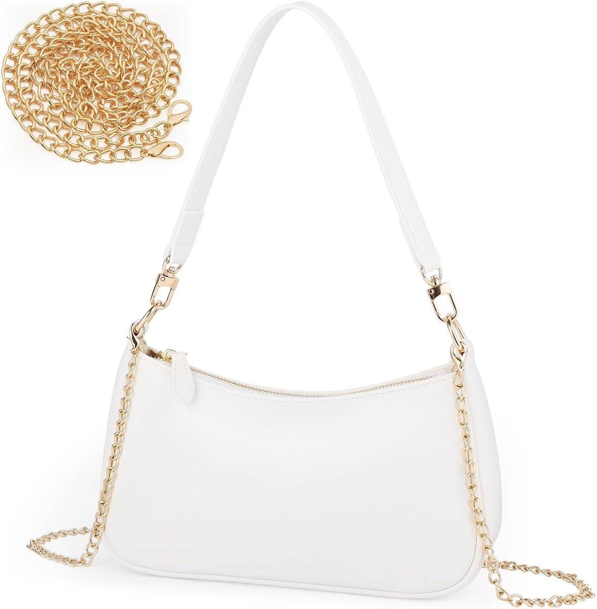 Schoudertas dames klein - PU-leer - elegante clutch met ketting - perfect voor uitgaan - SnelShoppen