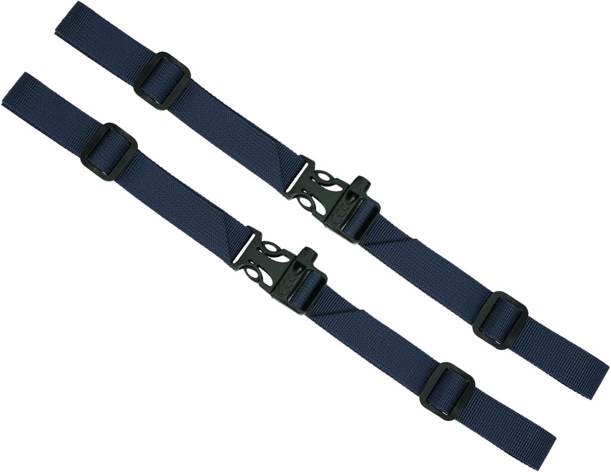 Verstelbare borstband voor rugzak, 2 stuks rugzakriemen met gesp en fluitje, nylon rugzak-borstband voor wandelen en reizen