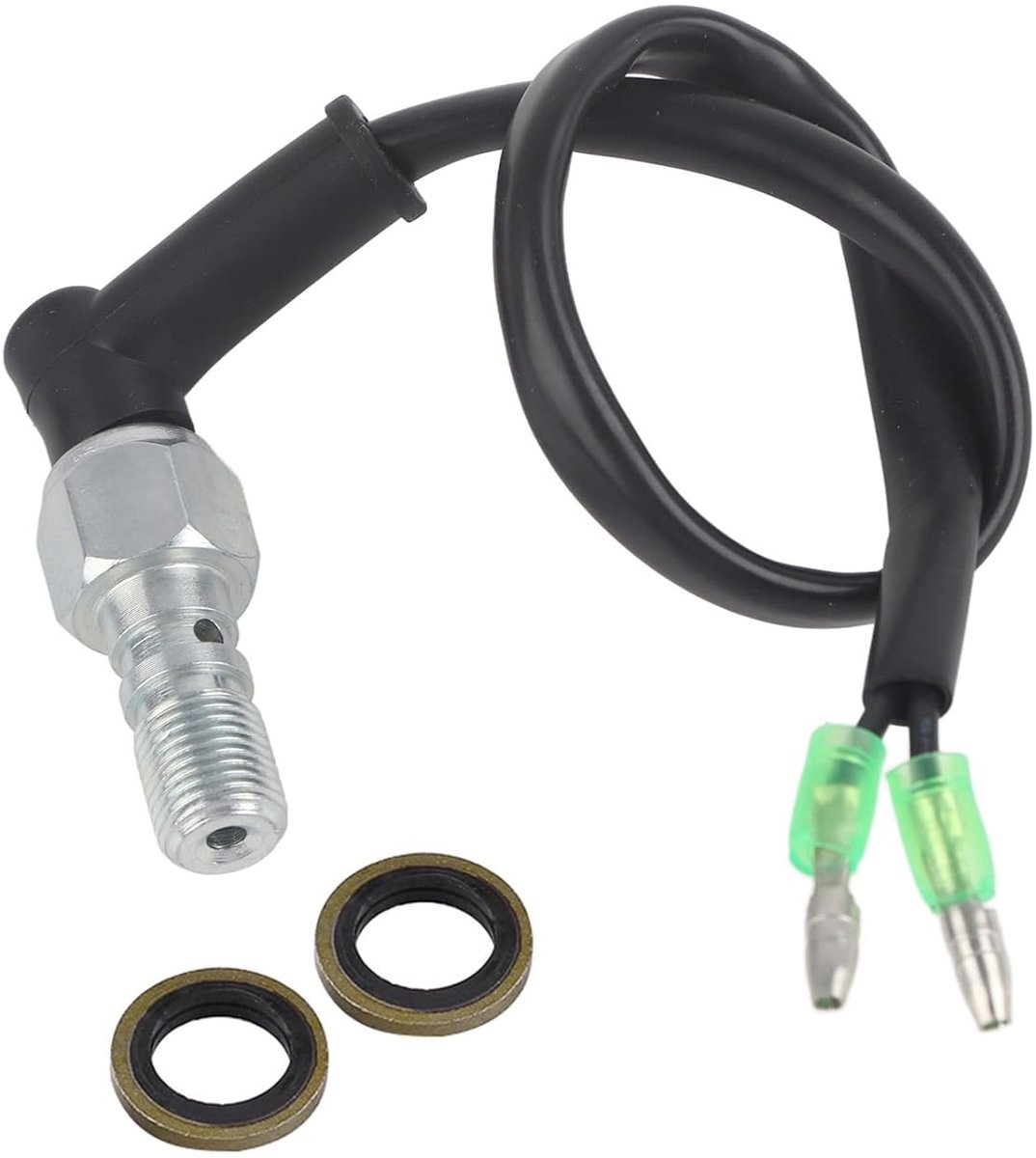 remlichtschakelaar, universele achterset met sluitringen, achter, hydraulische remdruk, achterlichtschakelaar voor scooter, bromfiets, dirt, pit bike, ATV M10 (10 mm) (M10x1)