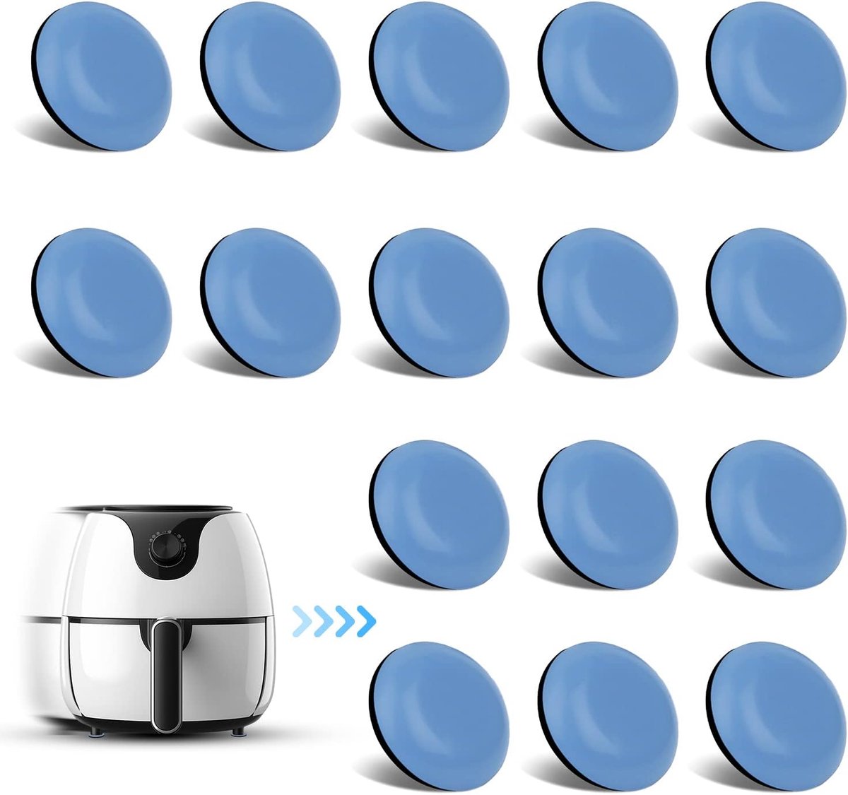 16 Stuks Appliance Sliders, Keukenapparaatschuifregelaars voor Toonbank Gemakkelijk te Verplaatsen en Ruimtebesparend voor Koffiemachines Heteluchtfriteuses Snelkookpannen Friteuses