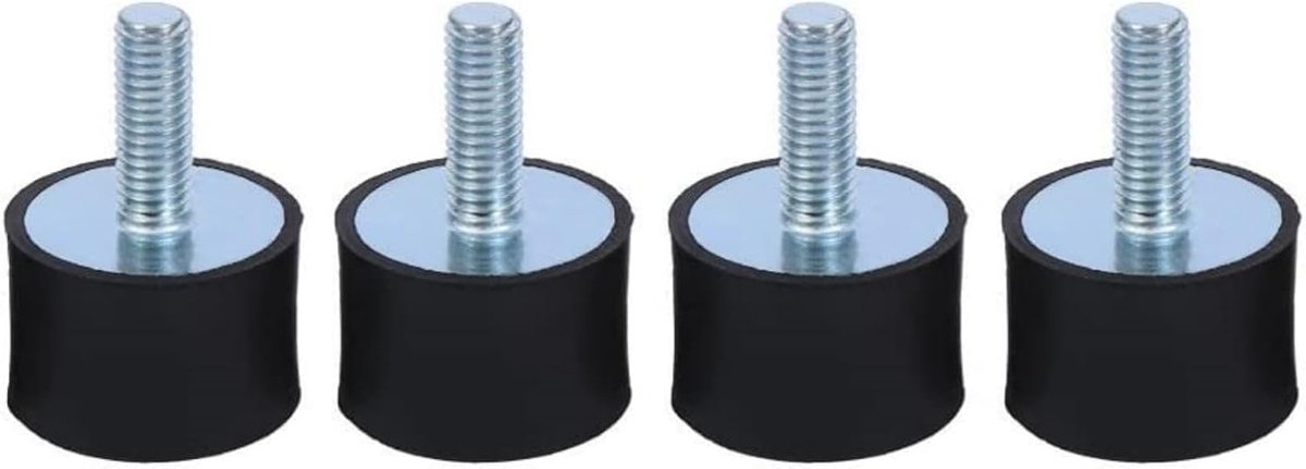 VDM6 25x25, 4 Silentblock Anti-vibratie Rubber Ontvangers, Anti-vibratie Rubber Isolator Beugels, Automatisch Antivibratie Geluidsdemperblok
