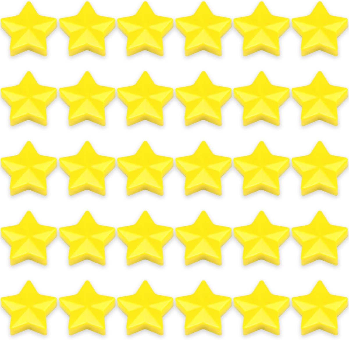 30 Stuks Magneten Sterren Geel - Sterke Mini Magneten voor Koelkast, Magneetbord & Whiteboard