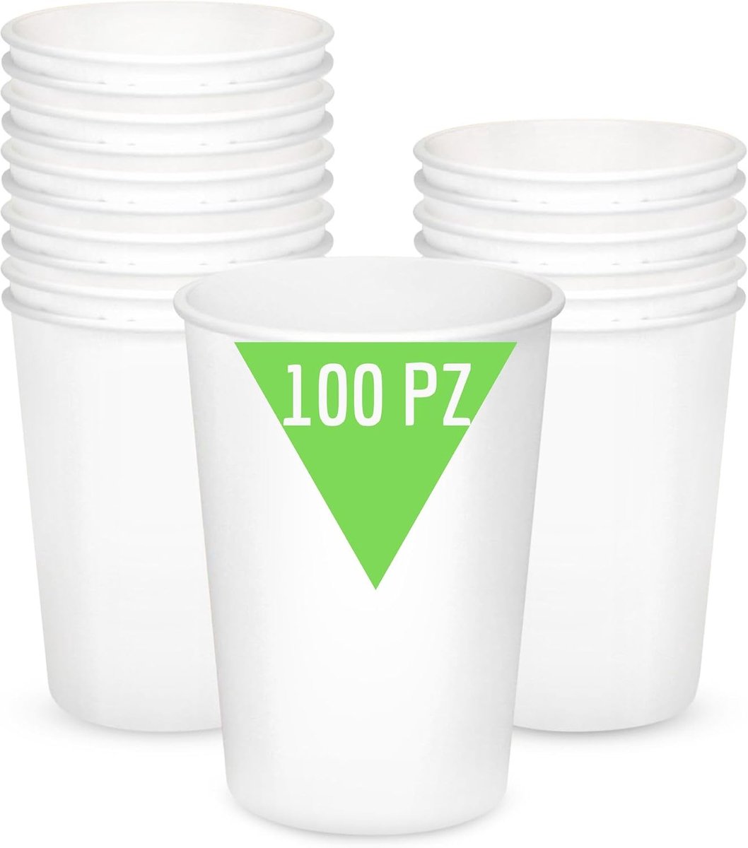 Papieren wegwerpbekers 210 ml - biologisch afbreekbaar - ideaal voor feesten - SnelShoppen