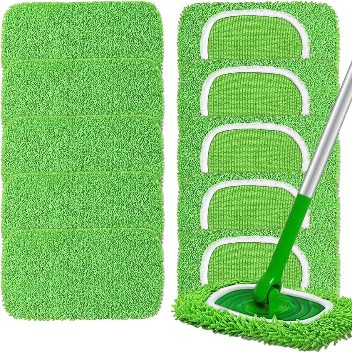 10 stuks herbruikbare reinigingsdoekjes, veelzijdige reinigingsdoekjes, vervangende doeken voor Swiffer, droge en vochtige dweil met frisse geur, praktisch accessoire voor huishoudelijk