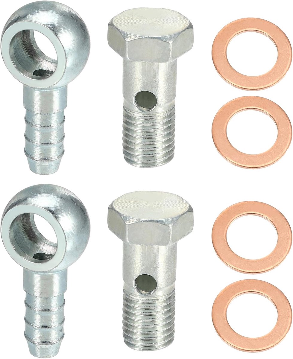 12 mm ID 10 mm OD auto banjo adapter met sluitring - 8 stuks