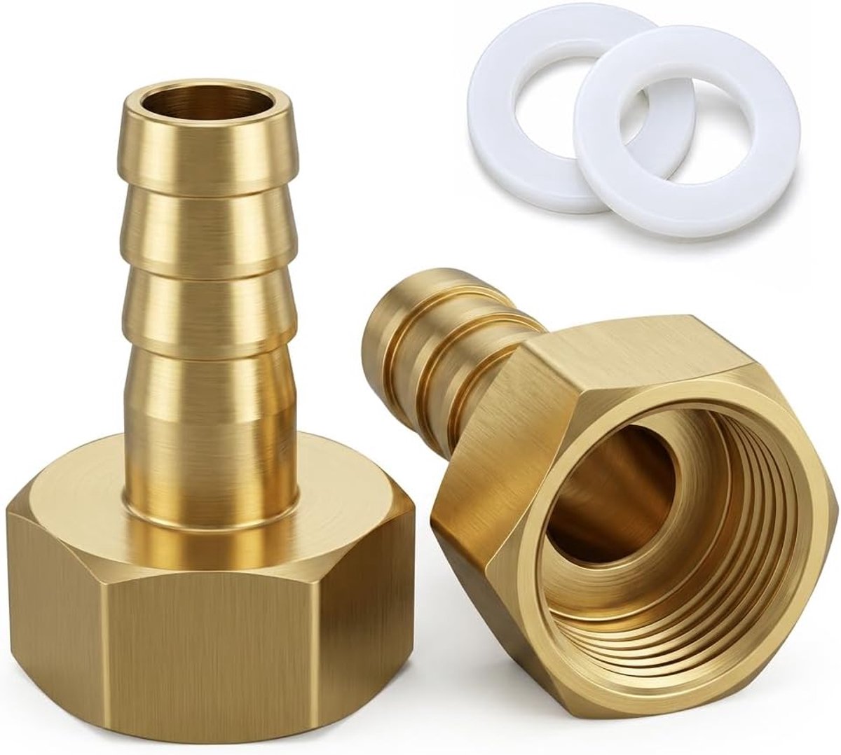 Messing slangtuit 1/2 inch - 10 mm slangaansluiting - lekvrij en duurzaam - ideaal voor water en lucht - SnelShoppen