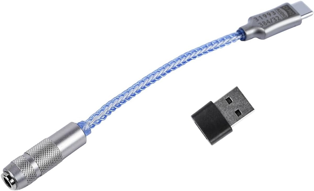 USB C DAC adapter 32bit 384kHz - 3.5mm hoofdtelefoon aansluiting - uitzonderlijke geluidskwaliteit - SnelShoppen