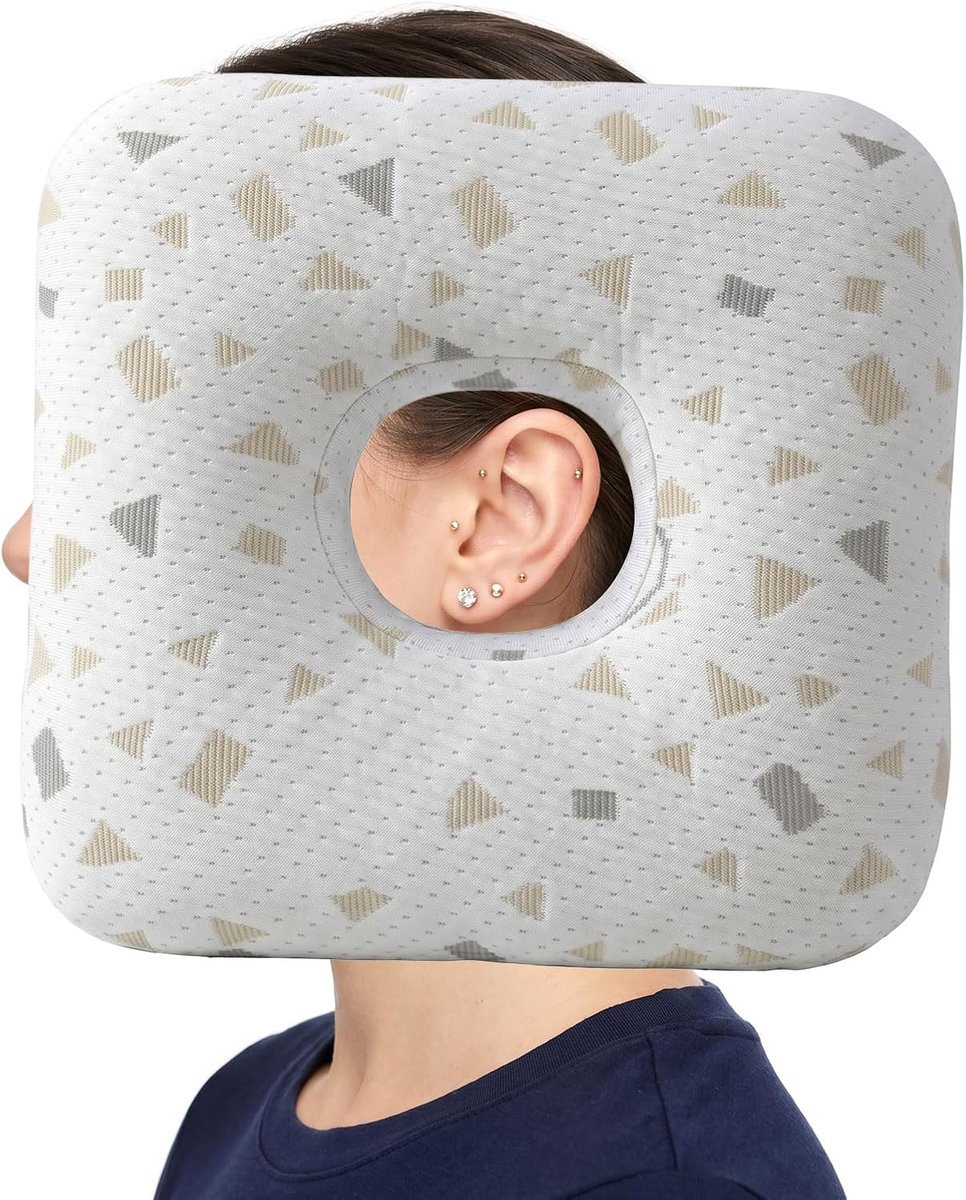Piercingkussen met gat - ergonomisch oorkussen - drukontlasting - pijnvrij slapen - SnelShoppen