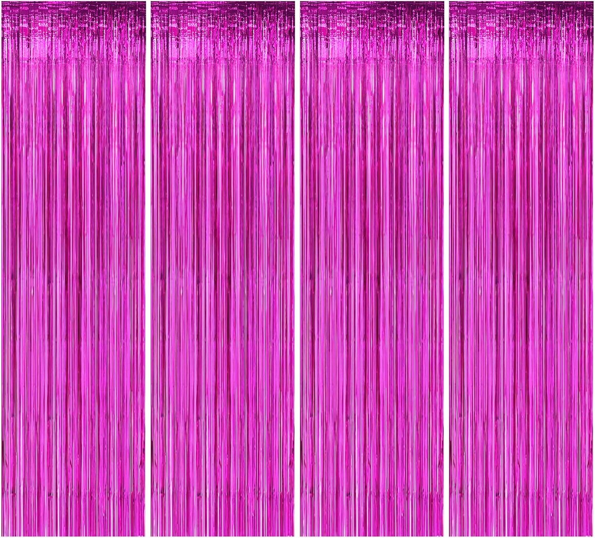 Feestgordijnen 1x2m - Metallic rozen - Glitters - Sparkling sfeer voor verjaardagsfeest - SnelShoppen