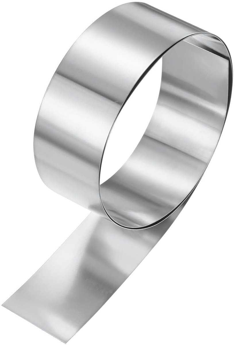 METERXITY 1 verpakking aluminiumfolie, 1 stuk x 2 x 0,02 inch (l x b x h) rol aluminiumfolie, rol met metalen strips voor daken om te knutselen, graveren, lasers